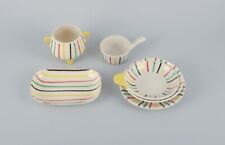 Longchamp, France, hand painted, six-piece children's service in faience. picture