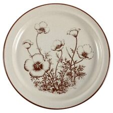 Set of 4 Noritake Desert Flowers Dinner Plates Vintage 70s Japan Stoneware Poppy picture