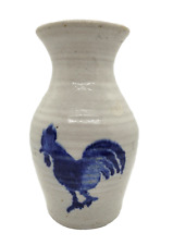 Vintage SIGNED Alabama POTTERY   Farmhouse Rooster Flower Art Vase Primitive picture