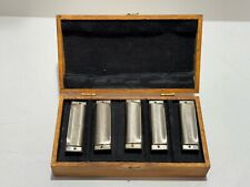 Lot Of 5 HOHNER SPECIAL 20 Harmonica's Marine Band Hard Case C D E F G Vintage picture