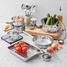 24-Pcs Kitchen Set Stainless Steel Dishwasher Safe Pots Pans Set Non Stick Tools picture