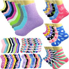 3-10 Pairs Women Anti Slip Winter Non Skid Soft Cozy Fuzzy Socks Home Slipper picture