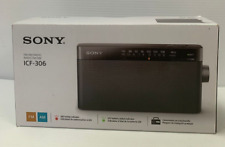 Sony ICF-306 Portable AM/FM Radio W/ Carrying Handle Battery Powered (Brand New) picture