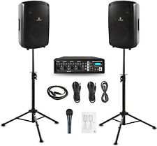 PRORECK MX10 1600W 6-channel Powered Bluetooth Mixer with 10inch Passive Speaker picture