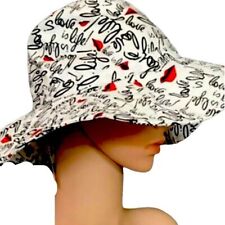 DIANE VON FURSTENBERG “Love is Life” Bucket/Sun Hat in White picture