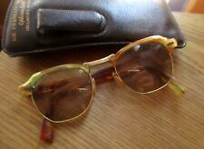 Bausch Lomb Vtg 40s 50s tortoise Shell Horn Rimmed Tinted Sunglasses GF 20-46 picture