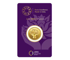 Pamp Lotus 1 gram Gold Coin By MMTC PAMP picture