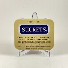 Vintage Sucrets Throat Lozenges Tin - MSD 24 Tabs, Empty, Collector's Item picture
