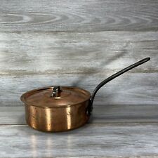 Vintage French Baumalu Copper Cooking Sauté Pan Casserole with Lid picture