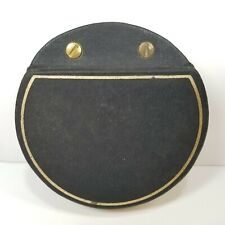 Artamount Round Notebook Desk Note Pad Art Deco Style Black Gold Trim Vtg picture
