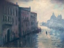 Venice Grand Canal in Blue , Nino Pippa Original Painting with Certificate picture