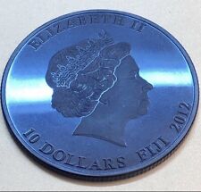 2012 Fiji Dragon 10 Dollars 1oz Blue Tantalum Coin,Proof,Rare picture