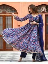 Wedding Party Wear Indian Women Anarkali Kurti, Pant With Dupatta Gift For Her. picture