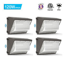4 Pcs 120W LED Wall Pack Light Dusk to Dawn Commercial Outdoor Security Light picture