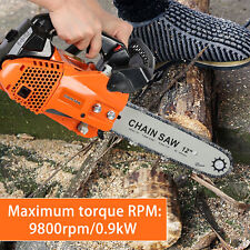 25.4cc Gas Powered Chainsaw with Guide Bar Saw Chain 2-Stroke Engine Cut Wood picture