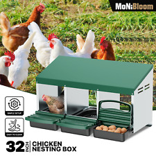 3 Holes Chicken Nesting Box Poultry Perch Brooding Box Eggs Automatic Collection picture