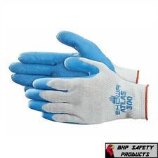 SHOWA ATLAS 300 LATEX RUBBER PALM DIPPED WORK GLOVES BLUE, GENERAL PURPOSE picture