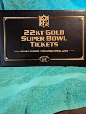  Willabee & Ward NFL 22KT Super Bowl Tickets Binder With 22 Kt Superbowl I Tckt picture