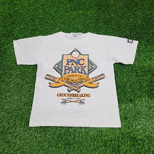Vintage 1999 PNC-Park Pittsburgh-Pirates Shirt Teens L-Short 18x23 Spellout USA picture
