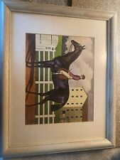 Charles Wysocki The Jockey Framed Print Horse Racing Jockey 16in x 13in picture