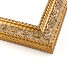 6x9 1.75 Wide Tuscany Antique Gold Wood Picture Frame UV Acrylic and Acid Free picture