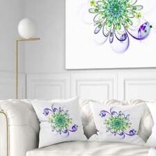 Designart 'Fascinating Green Purple Fractal Flower' Floral picture