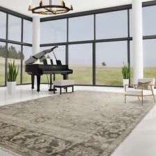 LoomBloom Multi size Muted Turkish Oushak Hand Knotted 100% Wool Area Rug Gray picture