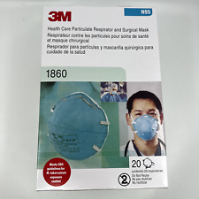 New 3M 1860 N95 Surgical Particulate Respirator Face Masks Box of 20, Exp. 2025 picture