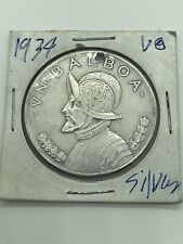 1934 Panama Balboa Silver Coin Has Hole picture