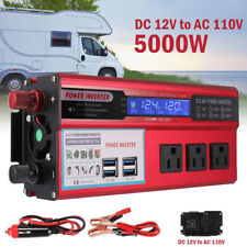 5000W Car Power Inverter DC 12V To AC 110V Pure Sine Wave Solar Converter LCD picture