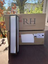 Pair RH Restoration Hardware Union Filament Milk Glass Sconce Light Bronze $598 picture