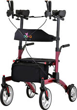 NOVA Dragon Rise UP Rollator, Upright Walker w/Contour Forearm, RED - OPEN BOX picture