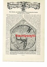 World Map c1300, Hereford Cathedral & Explorers, Book Illustration (Print), 1902 picture