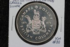 1871 1971 British Columbia Centennial Commemorative Canada Silver Dollar 4VZA picture