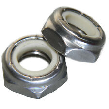 1/4-20 Jam Hex Nuts, Stainless Steel 18-8, Nylon Locking, Qty 25 picture