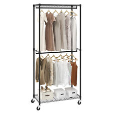 VEVOR Clothes Rack Heavy Duty Clothing Garment Rack Double Hanging Rods 300 lbs picture