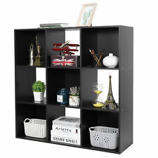  3 Tier 9-Cube Cabinet Storage Organizer Wooden Bookcase Shelving Home Decor picture