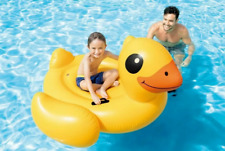 Inflatable Yellow Duck Ride-On Pool Float, 58