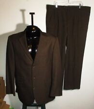 Men's STEVE HARVEY Brown 2 Pc Suit Size 48 Long, 42X31 NWOT picture