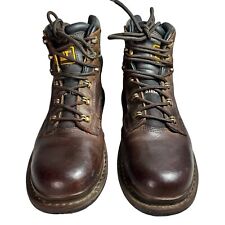CAT Caterpillar Mens Steel Toe Work Boots Brown Leather P89983 Flexion Size 11M picture