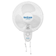 Hurricane Supreme 12 Inch 90 Degree Oscillating 3 Speed Wall Mounted Fan, White picture