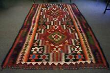 6x10 Vintage Traditional Wool Geometric Oriental Kilim Area Rug Handmade Carpet picture