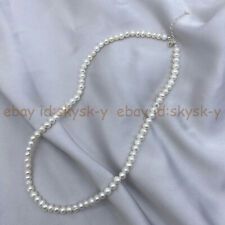 Elegant Genuine Natural White Freshwater Cultured Pearl Necklace 14-36'' 4-7mm picture