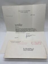 1955 University Of Mississippi Chancellor JD Williams Signed Letter Ole Miss J D picture