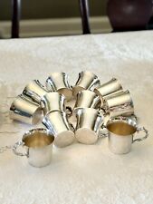 12 Vintage Wallace Silverplate Punch Bowl Cups picture