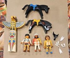 Vintage Playmobil Lot of Native Americans Indians Figures & Accessories  picture
