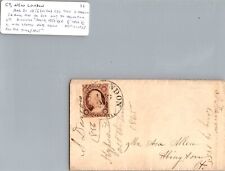US Aug 21 1855 Scott #11a CDS Postmarked New London CT to Abington CT picture
