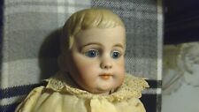RARE 1890's GOEBEL DOLL W/BISQUE HEAD, GLASS EYES & HAND STITCHED CLOTHES picture