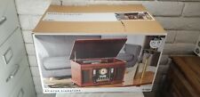 Victrola VTA-204B-MAH Bluetooth Stereo Audio System Record Player Turntable TV  picture