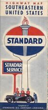 1946 STANDARD OIL Road Map SOUTHEASTERN UNITED STATES Florida Virginia Kentucky picture